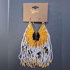 ZAD Beaded Fringe Earrings